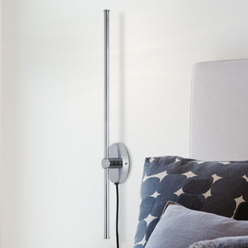 Anton 27.25" Modern Minimalist Iron Adjustable Bar Integrated LED Plug-In Sconce
